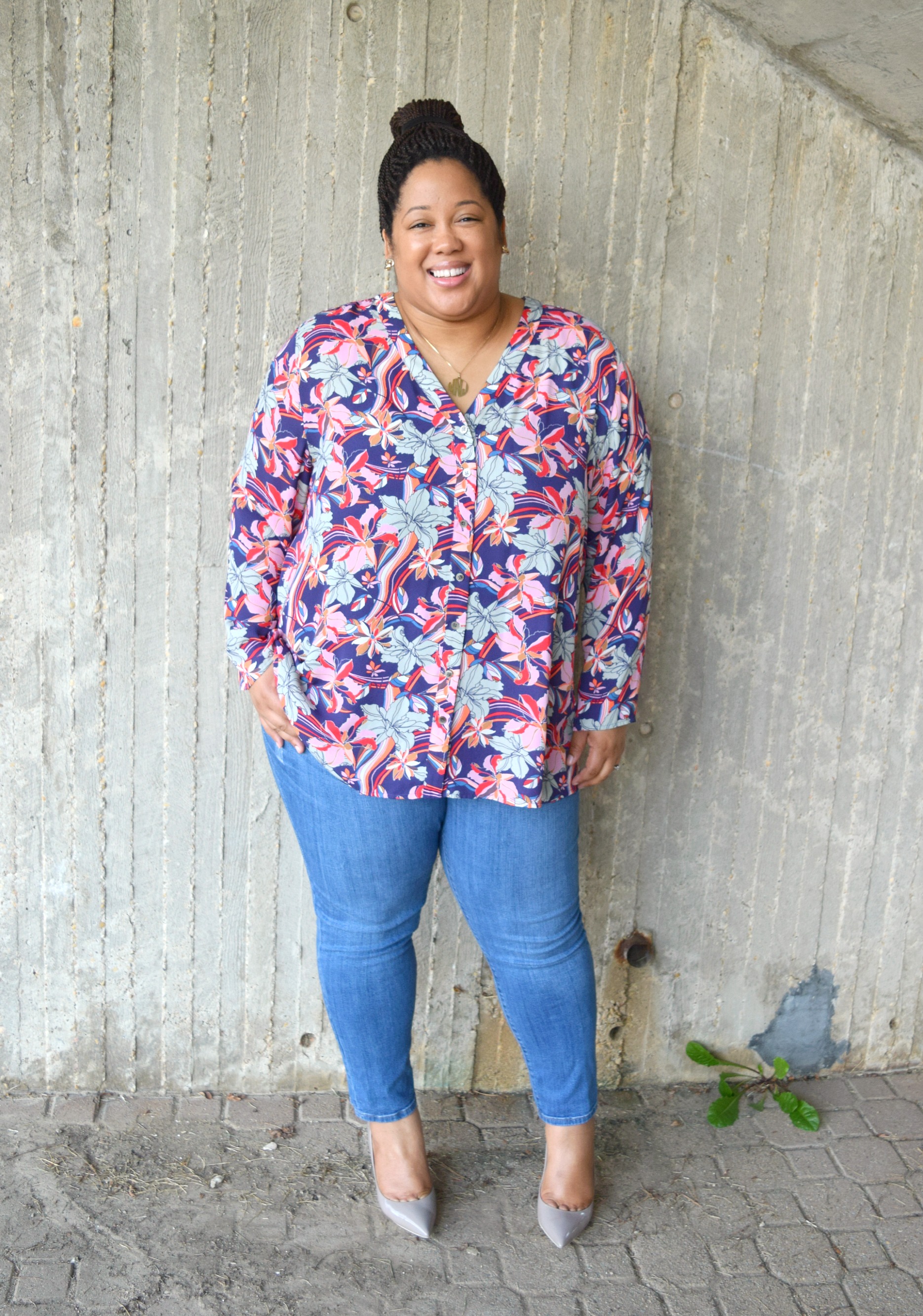 OOTD - Floral Blouse and Denim