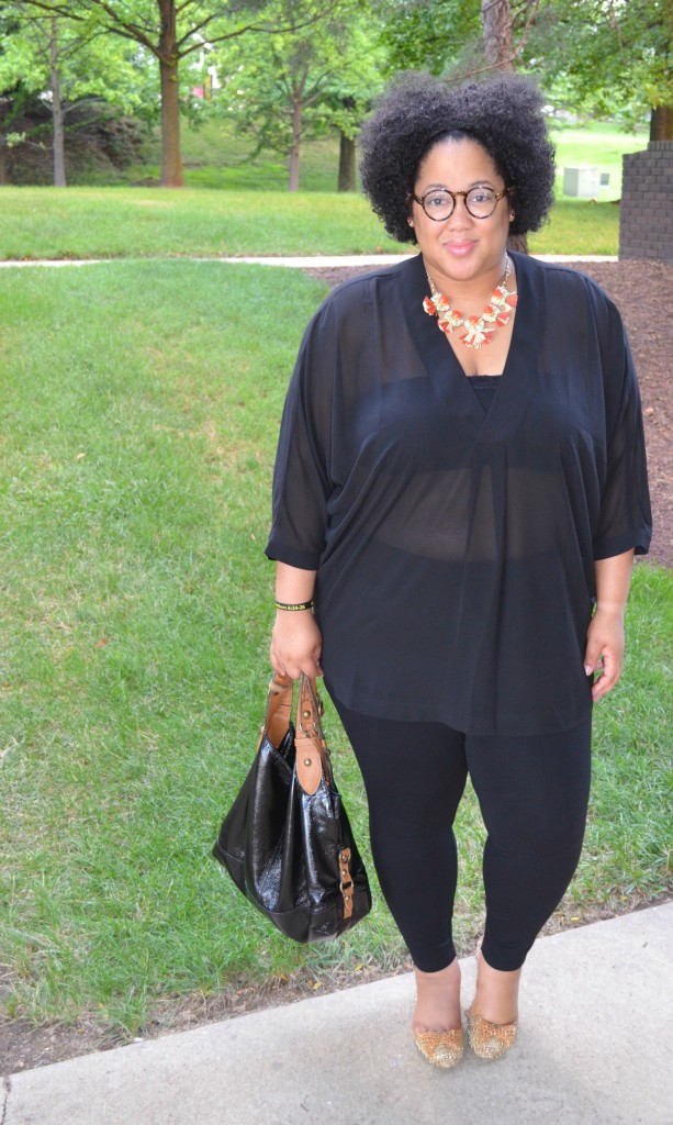 Sheer Blouse & a Statement Necklace